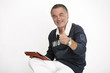 Photo: Mann mit Tablet Mann mit Tablet