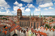 St. Mary's Cathedral in old town of Gdansk, Poland