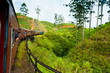 Riding by train in Sri Lanka