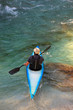 Photo: Kayaking on the Soca river, Slovenia Kayaking on the Soca river, Slovenia