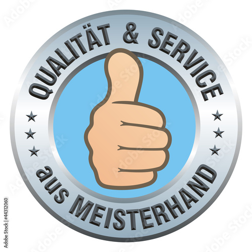 Illustration: Qualität Service Meisterhand Hand Qualität Service Meisterhand Hand