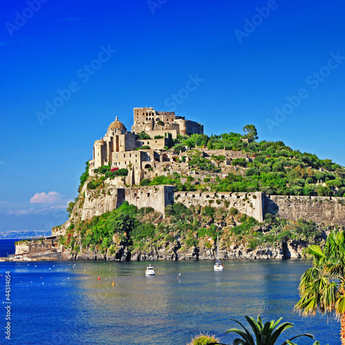 Photo: view of medieval Aragonese castle. Ischia island view of medieval Aragonese castle. Ischia island
