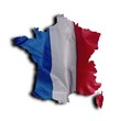 Drapeau carte de France
