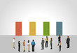 Group of business people choosing the right door