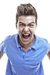 Young man screaming
