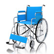 3d wheelchair isolated on white background