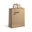 Carrier Paper Bag Brown Empty eps 10