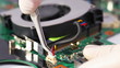 Plug and unplug computer cooler power cable (wire)