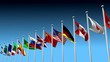 Flags blowing in the wind 1920x1080 HD video