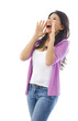 Woman shouting / screaming