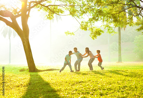 Photo: Asian family outdoor fun Asian family outdoor fun