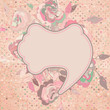 Vintage flowers card template design. EPS 8