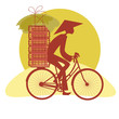 Silhouette Vietnamese cycling
