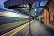 Train station at night