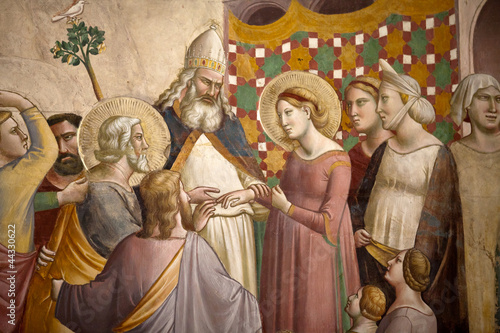 Photo: Florence - Santa Croce: Frescoes in the Baroncelli Chapel. Florence - Santa Croce: Frescoes in the Baroncelli Chapel.