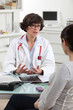 Doctor with patient