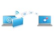 ベクター、コンピュター同士でメールのやり取り