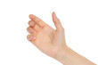 Woman hand like holding mobile phone, card, tablet pc