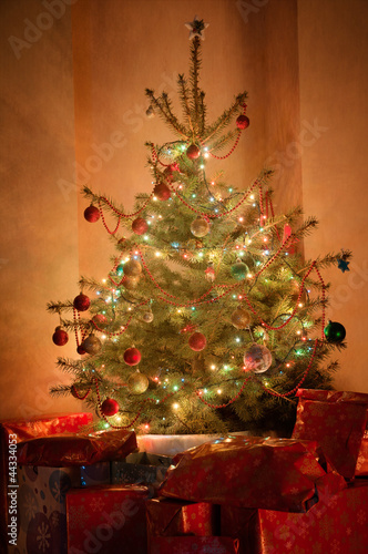 Photo: Christmas tree at night Christmas tree at night