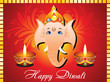 abstract diwali card