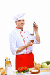 Young cook preparing food