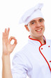 Young cook preparing food