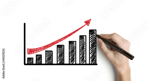 Foto: drawing business growth drawing business growth