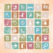 Travel retro icons