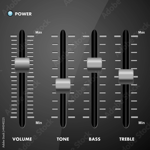 Vector: stylish fader on the black background stylish fader on the black background