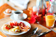 Delicious eggs served for breakfast