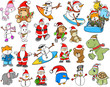 Cute Holiday Christmas Winter Vector Set
