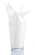 splash of milk in a glass