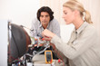Female computer repair