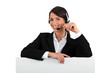 receptionist with headset