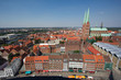 canvas print picture - View over Lübeck
