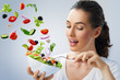 eating healthy food