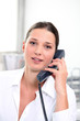 Young woman on the telephone