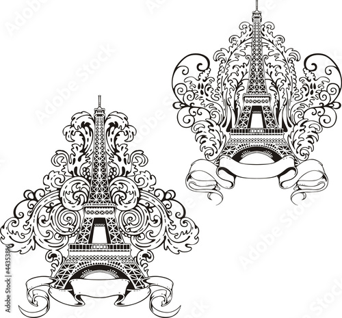 Vector: Stylized Eiffel Tower Stylized Eiffel Tower