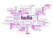 Vector: hello tagcloud english hello tagcloud english