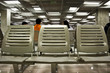 Empty seats in airport waiting room