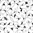 Vector: floral oriental black isolated seamless background floral oriental black isolated seamless background