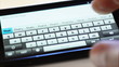 typing on touch screen smartphone
