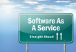Highway Signpost "Software As A Service"