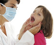 Photo: paediatrician doctor with a little girl - patient paediatrician doctor with a little girl - patient