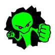 Angry puppet