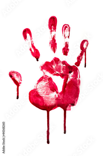 Photo: Blood hand print Blood hand print