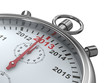 Ilustração: year calendar on stopwatch. Isolated 3D image year calendar on stopwatch. Isolated 3D image