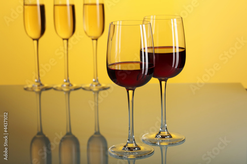 Photo: Glasses with wine Glasses with wine
