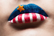 macro 4th july lips