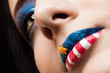 pretty girl with creative makeup